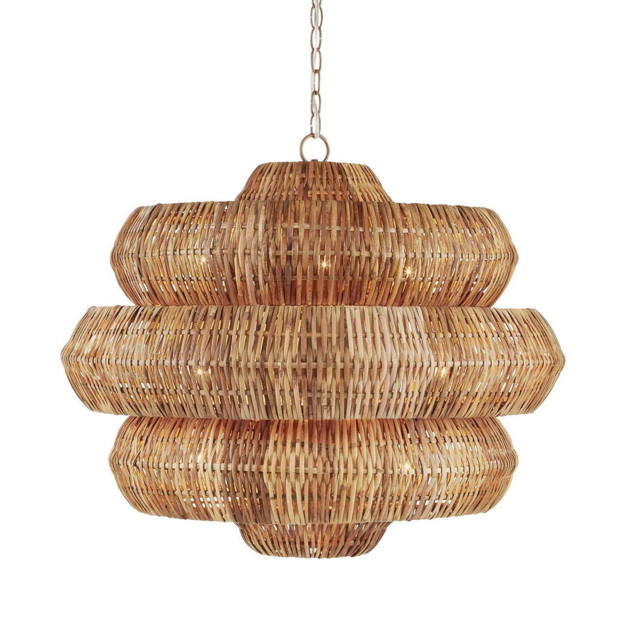 Antibes Chandelier Natural Rattan