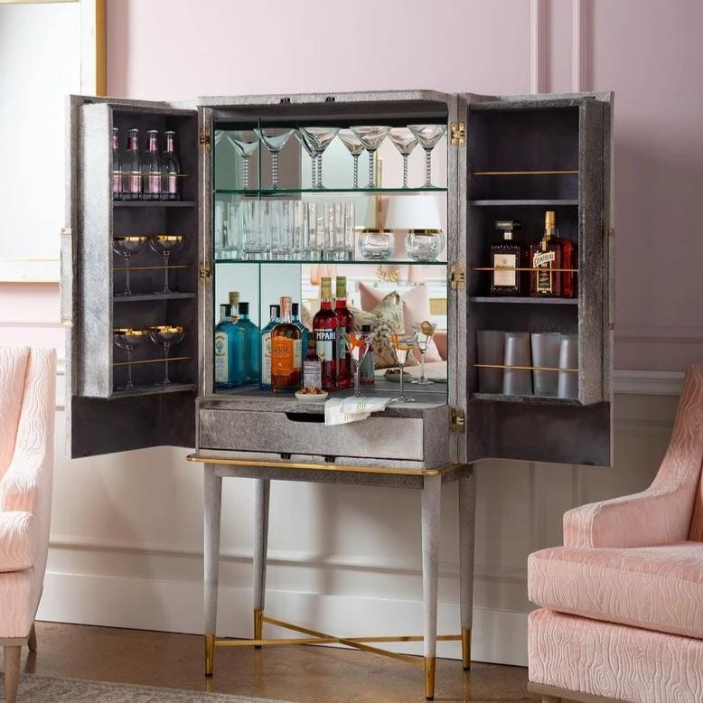 Tall bar cabinet 2024 with doors