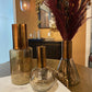 arteriors union vases set gold glass showroom