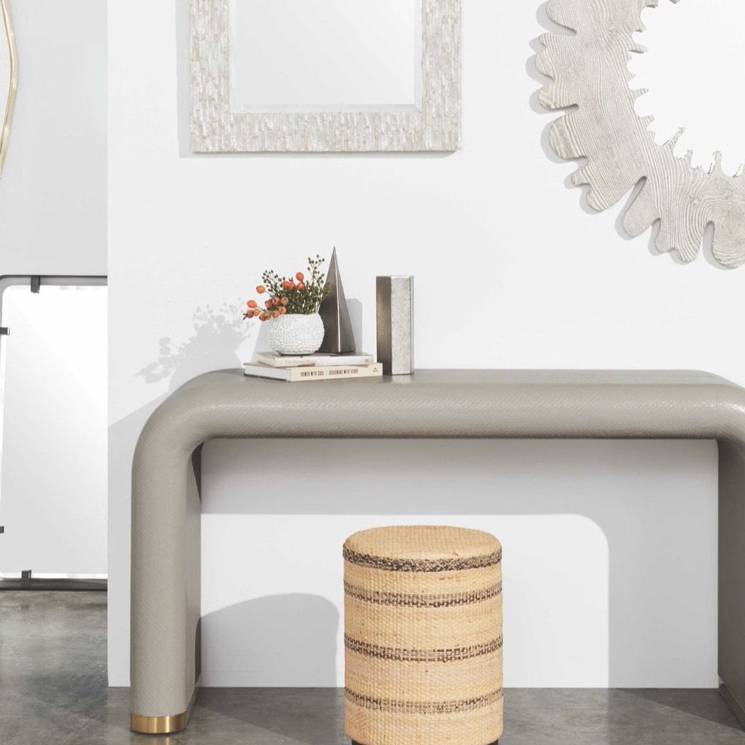 made goods Hudson console French gray showroom