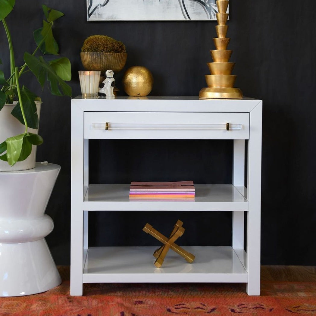 worlds away garbo side table white