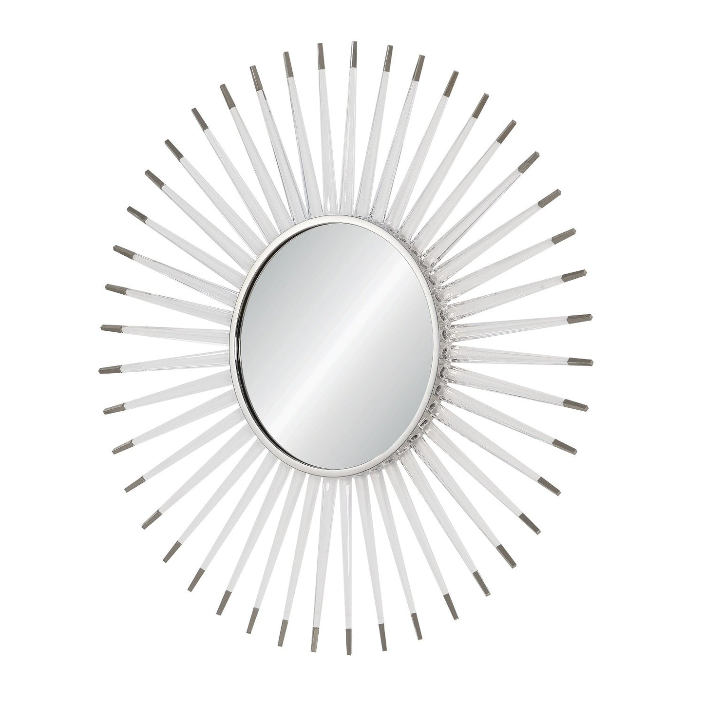 acrylic and nickel starburst mirror side