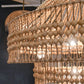 Tulane Chandelier Natural Wood and Abaca