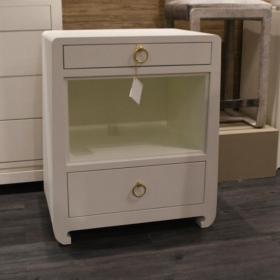 bungalow 5 ming 2 drawer side table white showorom