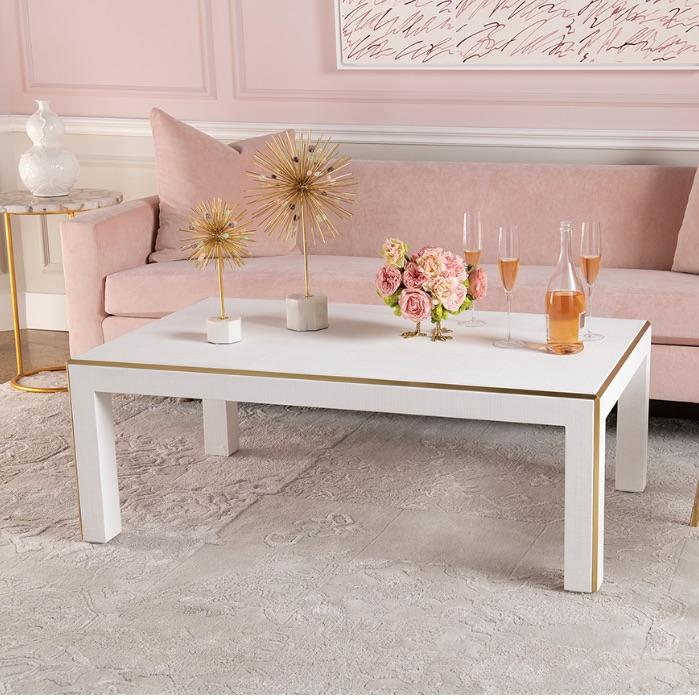bungalow 5 lauren coffee table white gold