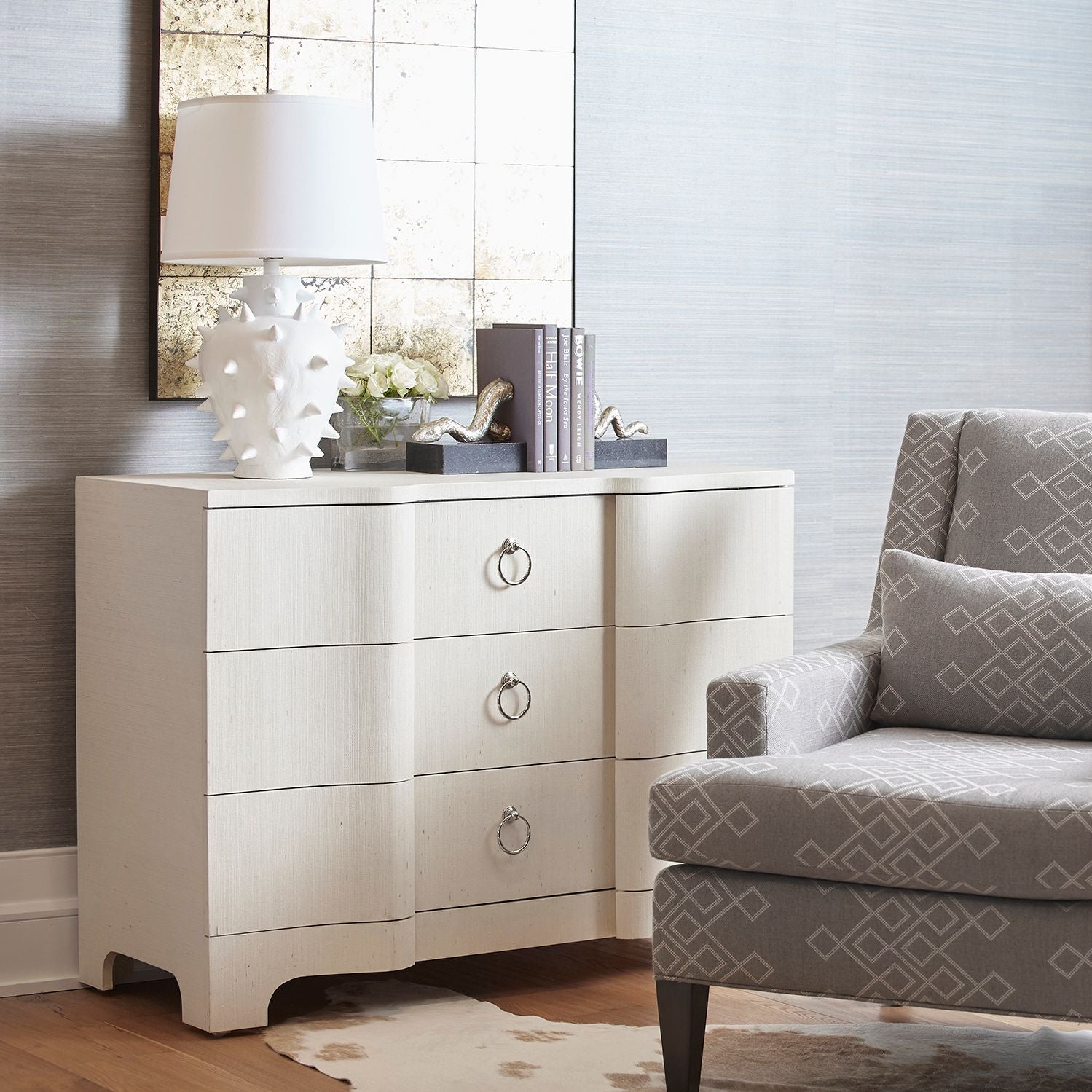 3 drawer white dresser Bardot Large Drawer Large 3-Drawer / Canvas Cream