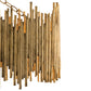 Arteriors home prescott pendant light gold leaf iron rods detail 86801
