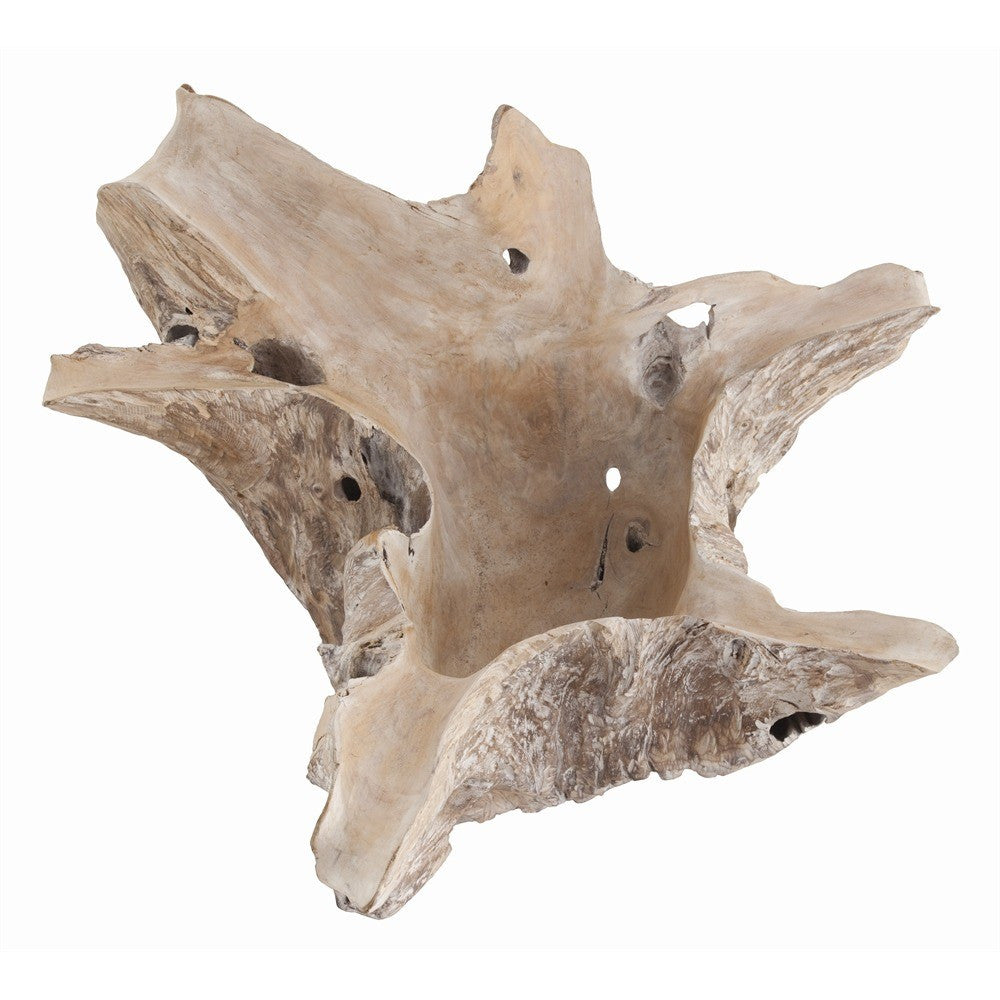 arteriors home nantucket bowl natural driftwood