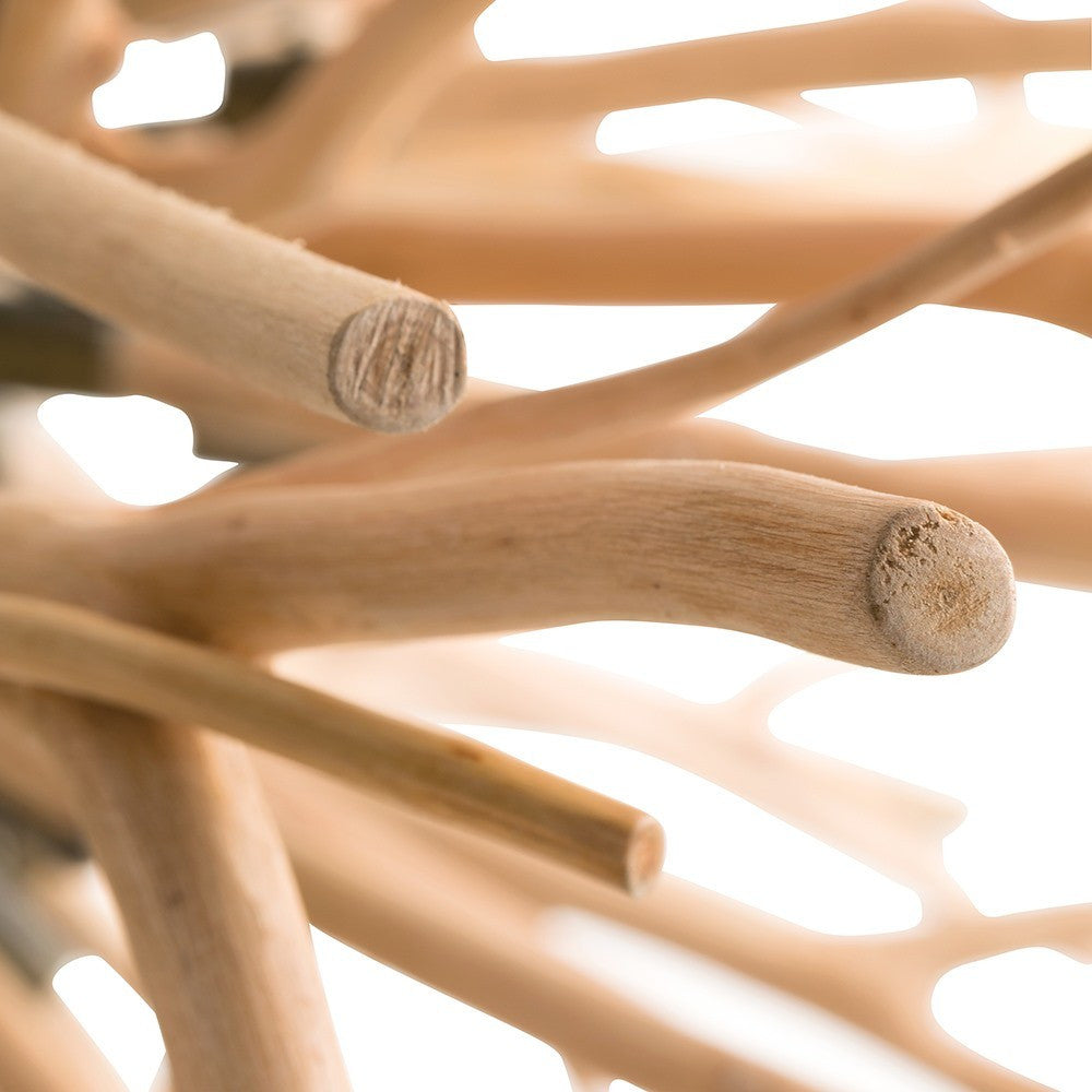 Arteriors Home Finch Chandelier natural wood branches detail