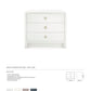 Bungalow 5 Bryant Linen 3 Drawer Side Table White Tearsheet