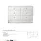 Bungalow 5 Bryant Extra Large 6 Drawer Chest White Tearsheet