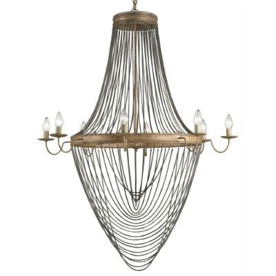 currey and company lucien chandelier large chain metal gold