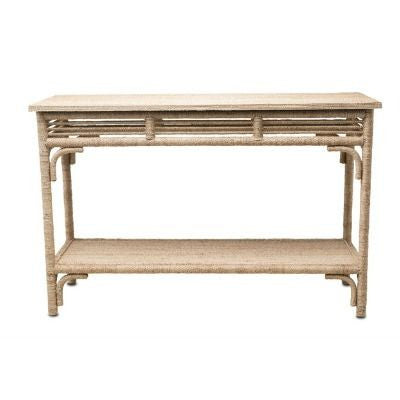 currey and company olisa console natural rope wrapped
