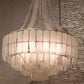 curry and company chandelier vintner blanc white frosted glass front
