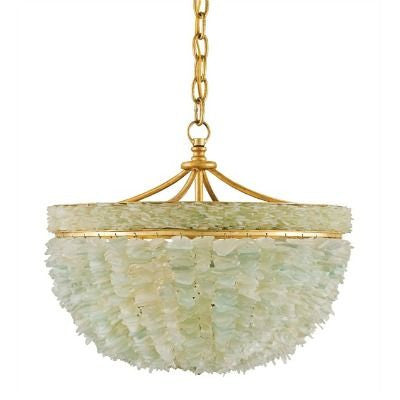 currey and  company bayou chandelier metal sea glass