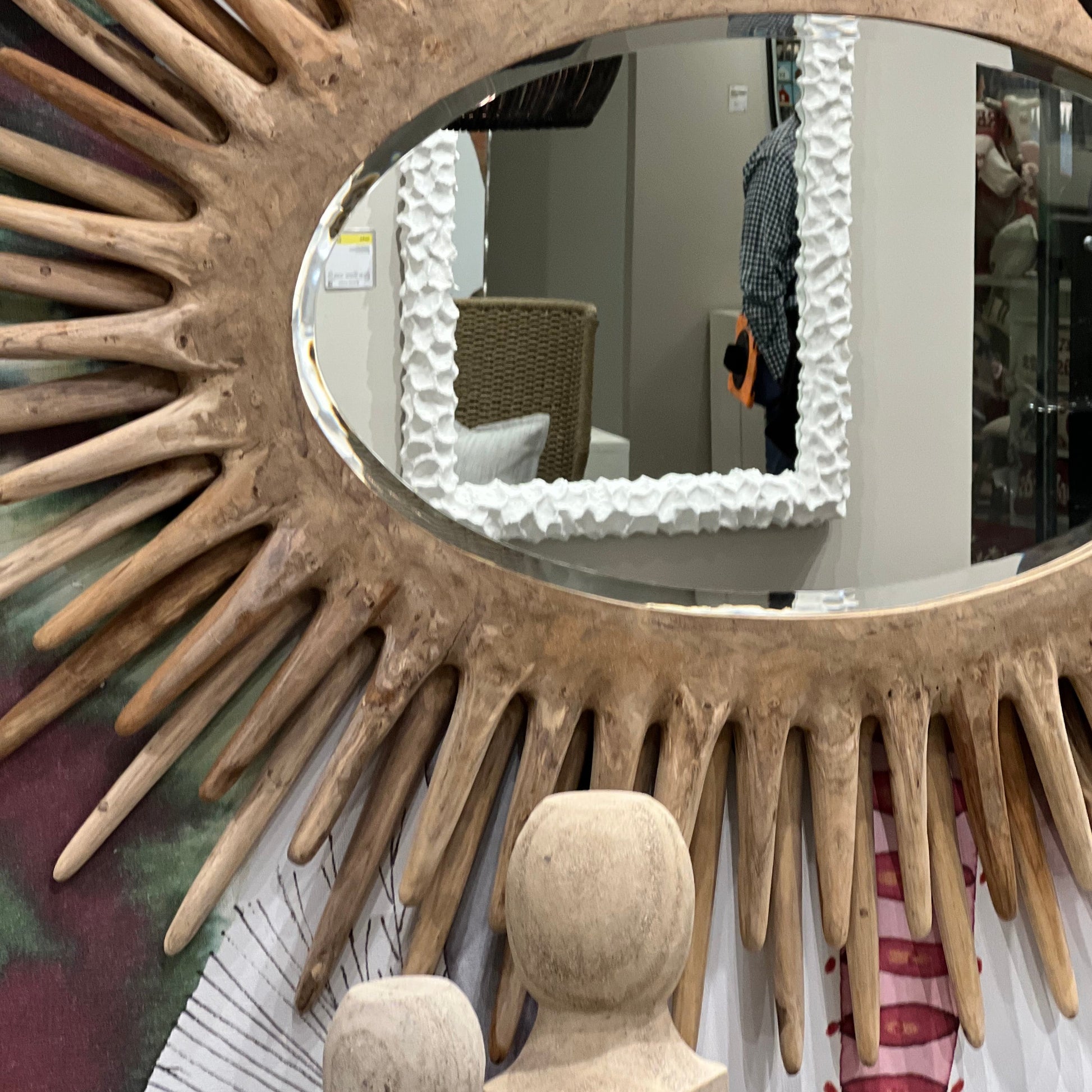 Made Goods Donatella Oval Mirror Natural Detail