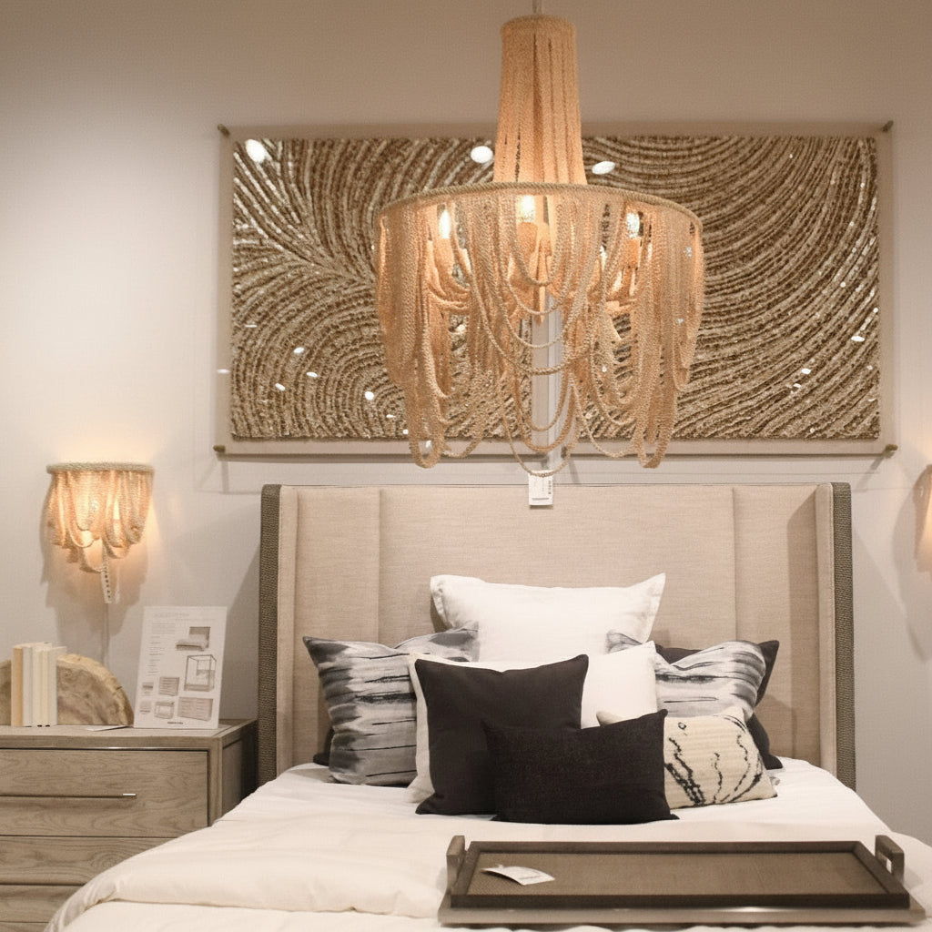 Palecek Selita Chandelier Ribbon Coco Beads Cream – CLAYTON GRAY HOME