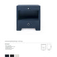 Bungalow 5 Frances 2 Drawer Side Table Navy Blue Tearsheet