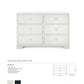 Bungalow 5 Frances Extra Large 6 Drawer Chest White Tearsheet