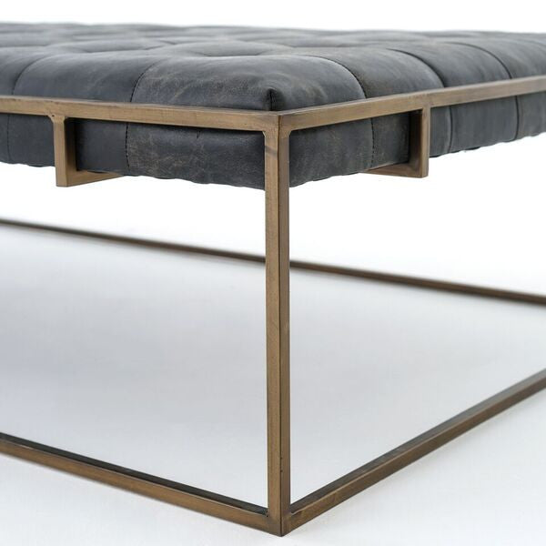 four hands oxford coffee table tufted seating detail