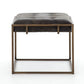 four hands oxford end table ebony faux leather