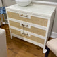 bungalow 5 astor 3 drawer side table white showroom