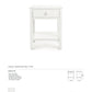 Bungalow 5 Harlow 1 Drawer Side Table White Tearsheet