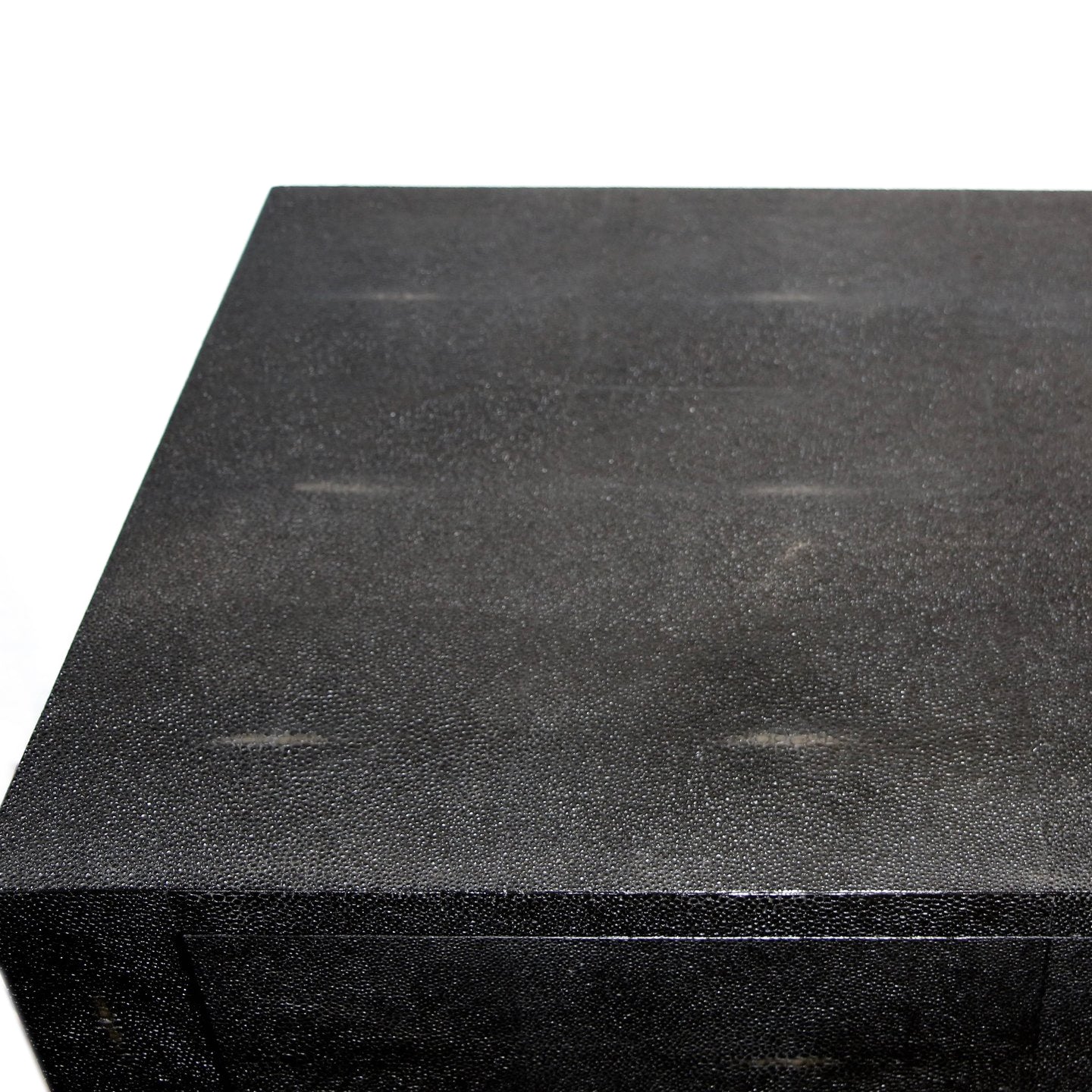 Sorin 2 Drawer Desk Black Vintage Faux Shagreen