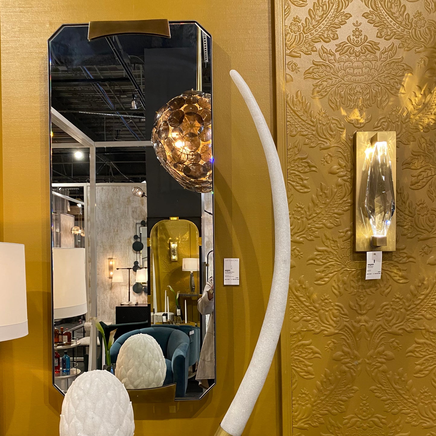 Mirror Home Acrylic and Brass Pagoda Mirror – CLAYTON GRAY HOME