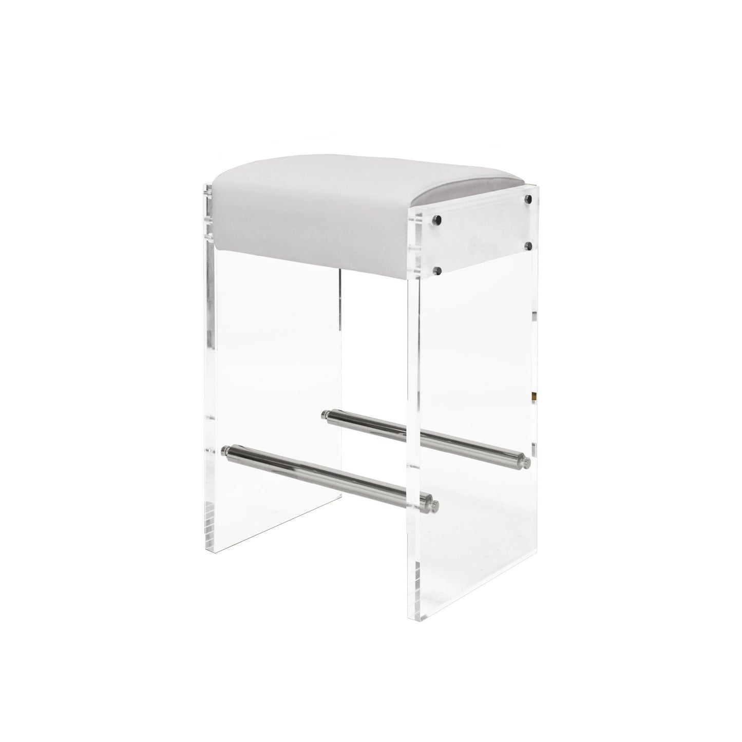 worlds away indy counter stool nickel and white