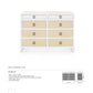 Bungalow 5 Mallet 8 Drawer Dresser Grasscloth and White Lacquer Tearsheet