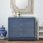 bungalow5 ming 4 drawer nightstand navy blue room view