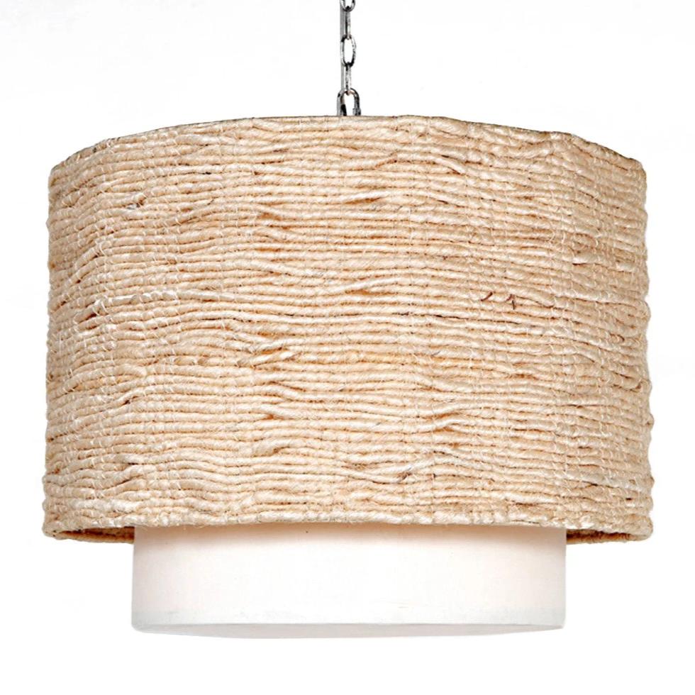 Made Goods Amani Drum Chandelier Bleached Abaca - multiple options ...