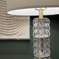 Beroe Table Lamp Clear Bubbled Glass