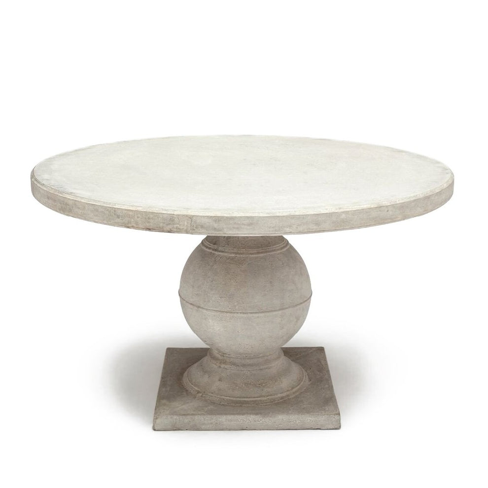 Made Goods Cyril Round Dining Table Light Gray Reconstituted Stone ...