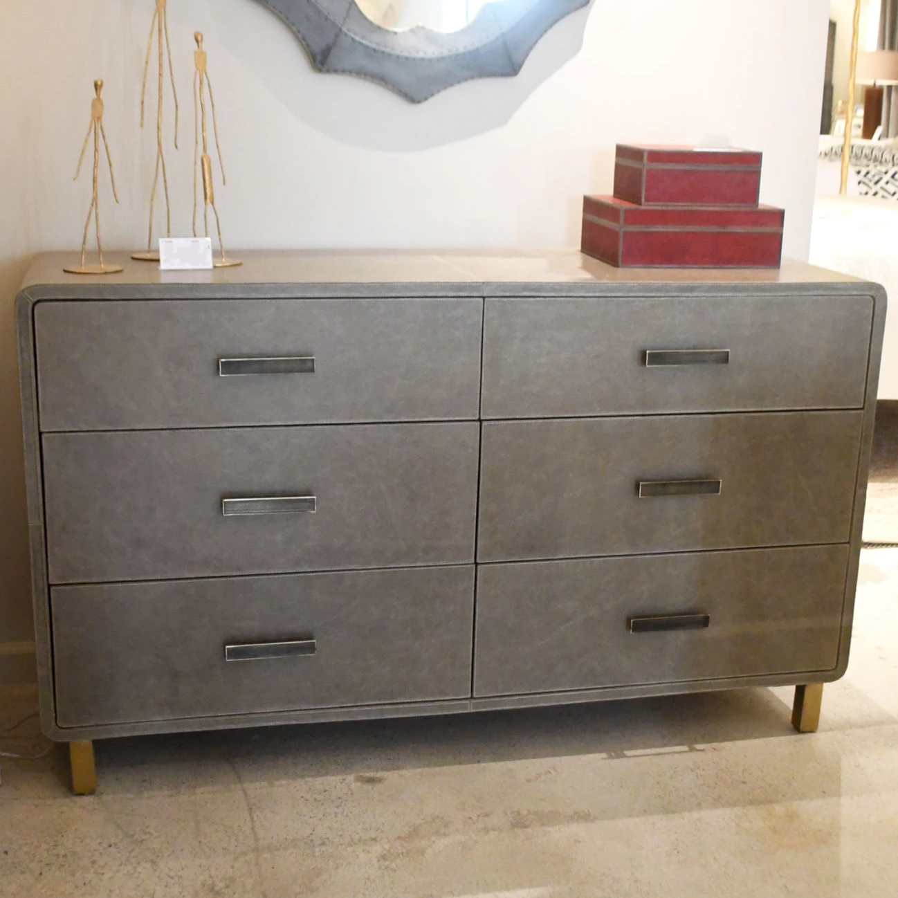 Made Goods Dante 60" Dresser - Storm Full-Grain Leather Made Goods Dante 60" Dresser - Storm Full-Grain Leather