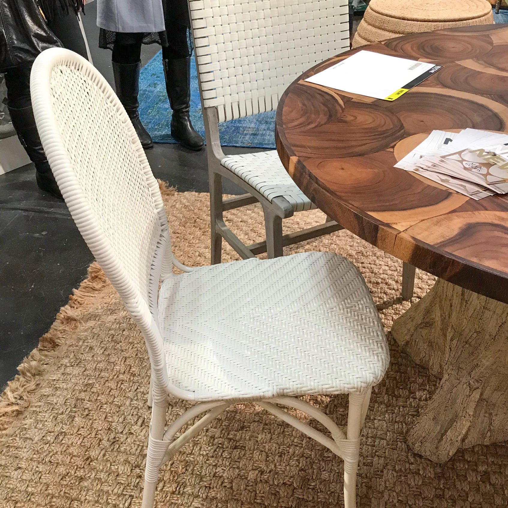 Made Goods Donovan Side Chair White woven seating 