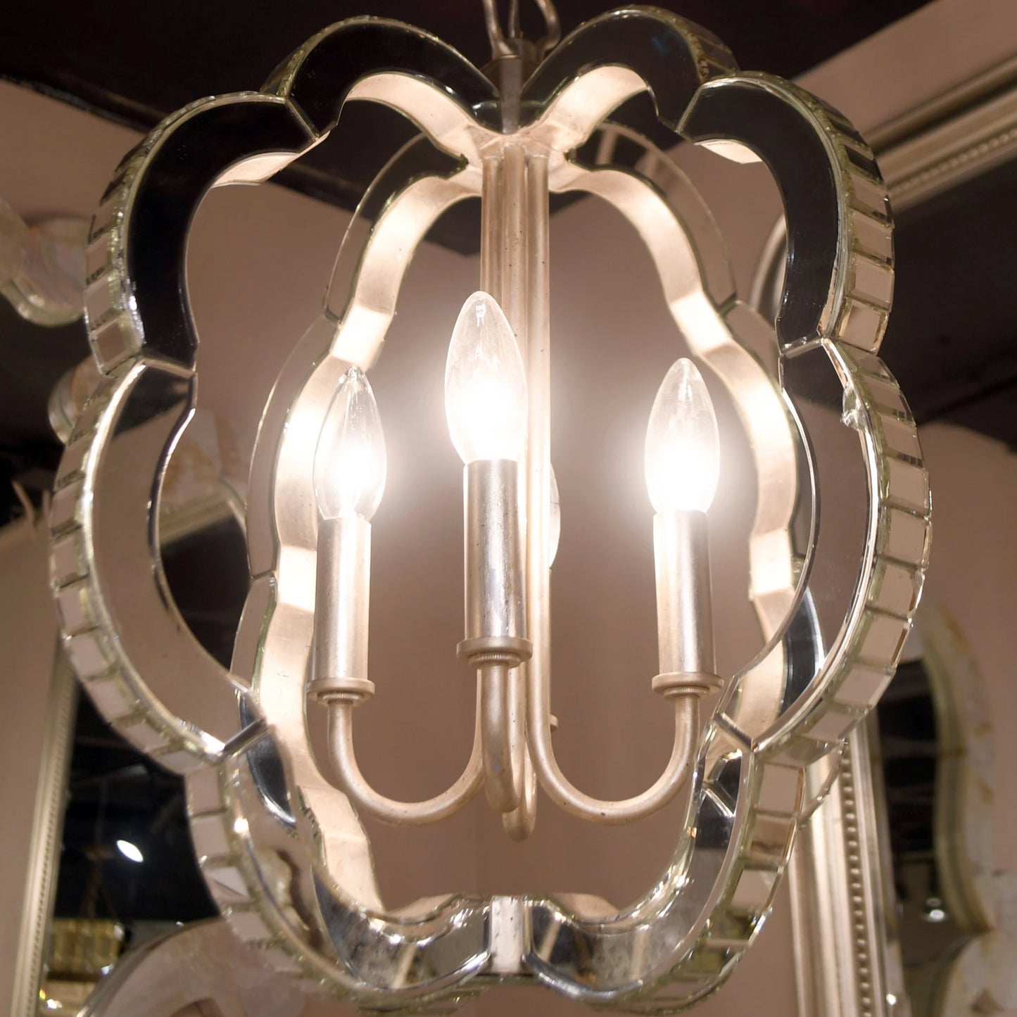 made goods fiona lantern hanging pendant light Mirrored Hanging Light lighting showroom