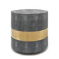 Made Goods Maxine Side Table Brass and Cool Gray