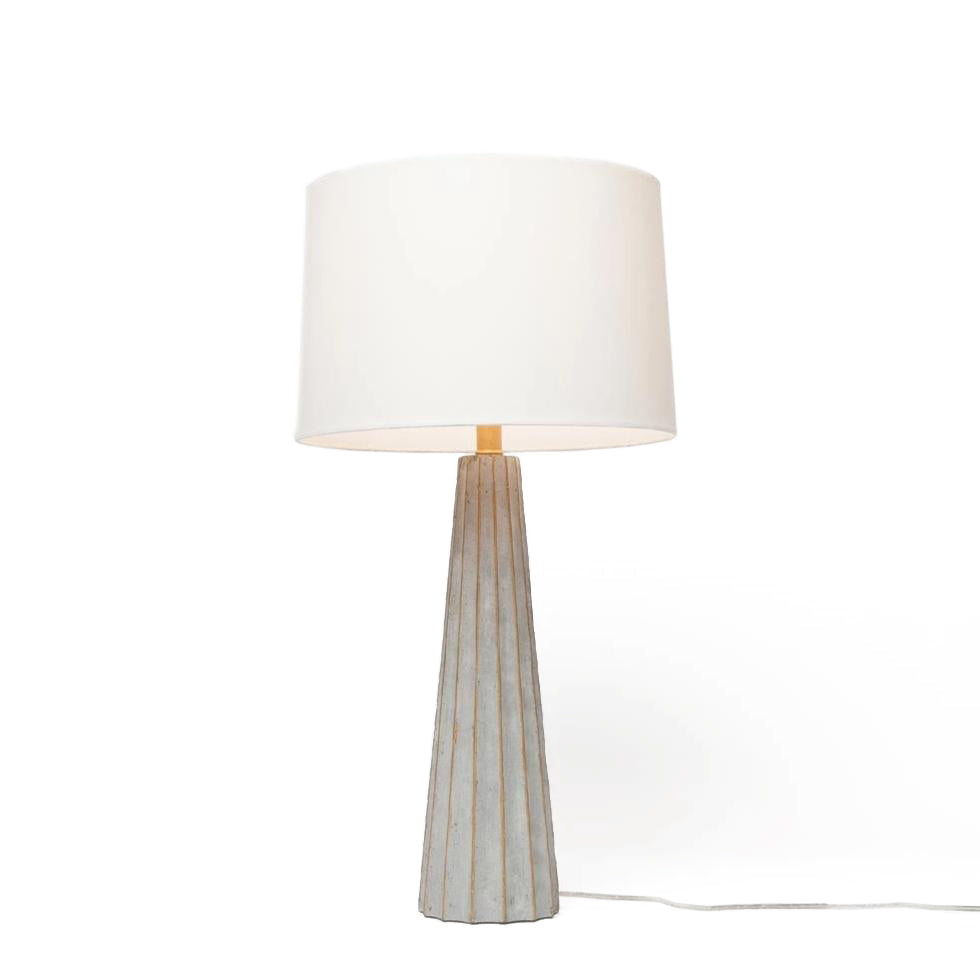 Made Goods Nova Table Lamp Gray and Gold Leaf