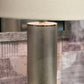 Tavis Table Lamp Warm Silver Faux Linen