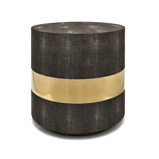 Made Goods Maxine Side Table Brass and Mushroom