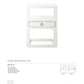 Bungalow 5 Newport One Drawer Side Table Tearsheet