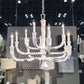 Fawn Chandelier White Concrete hanging gesso organic lighting