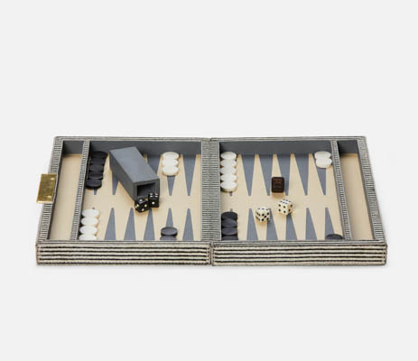 pigeon and poodle Bailey backgammon game set brown