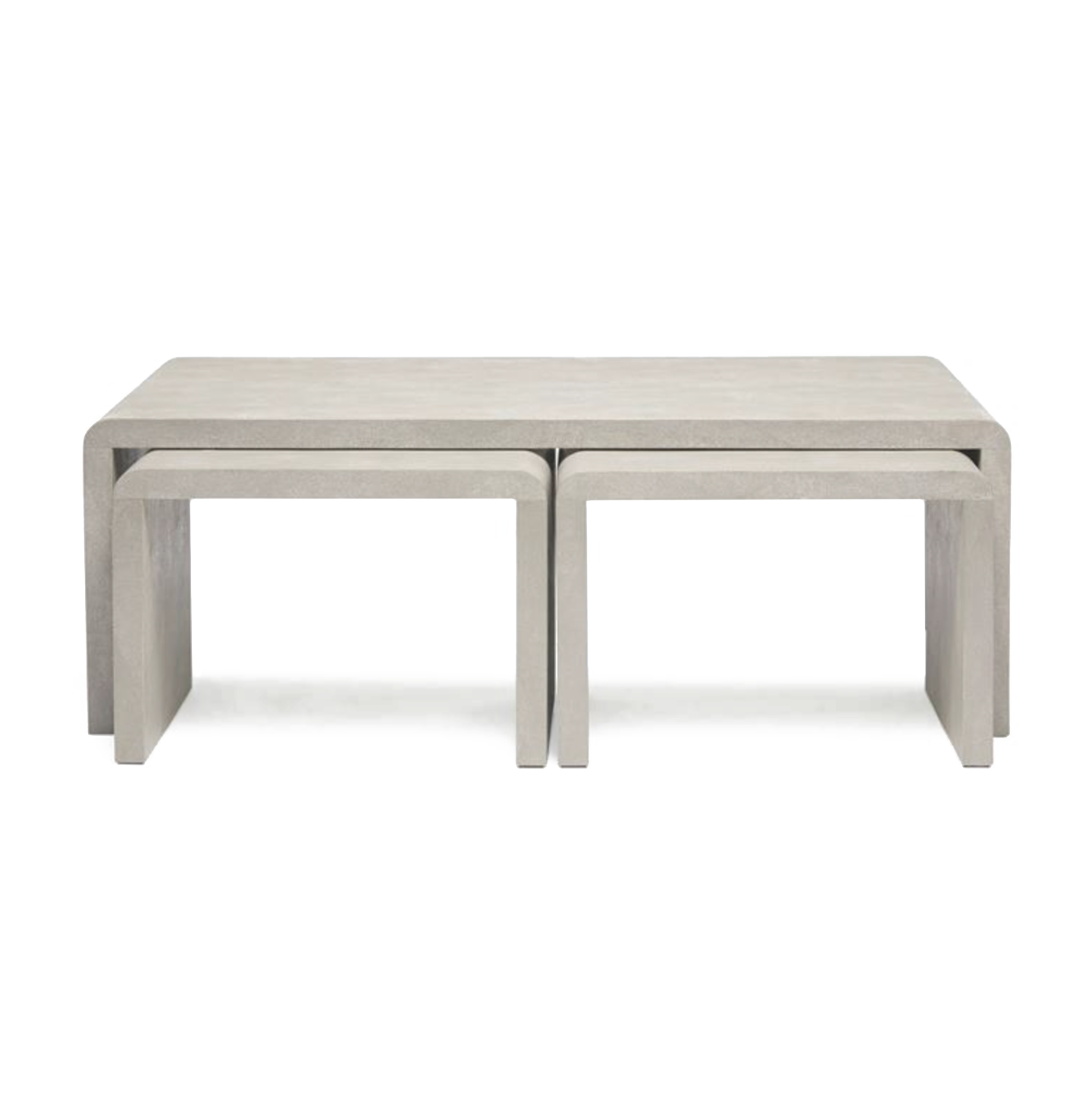 made goods harlow nesting coffee table ivory shagreen
