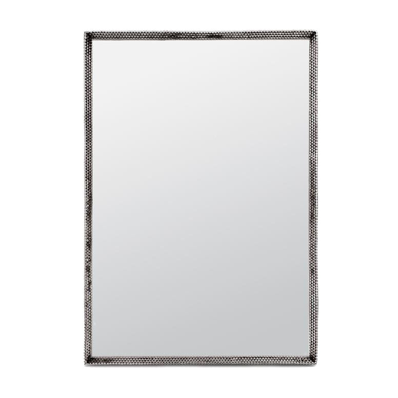 Made Goods Todd Mirror Antiqued Silver Metal