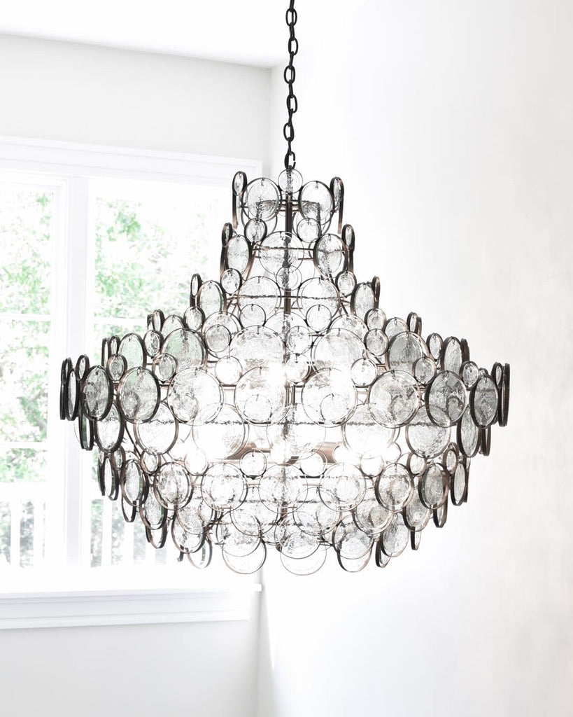 currey and company galahad chandelier glass iron entry