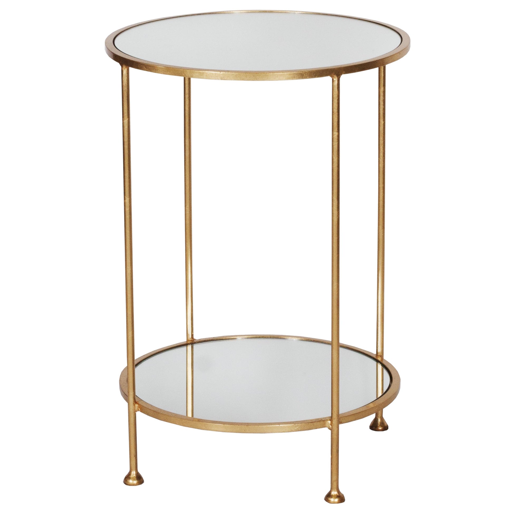Worlds Away CHICO side table Gold Leaf front view