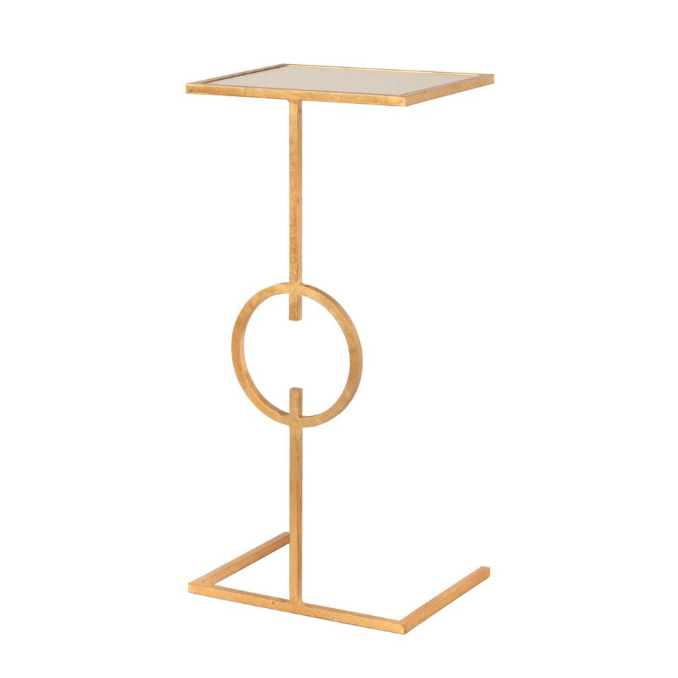worlds away georgia gold leaf cigar table mirror top side table